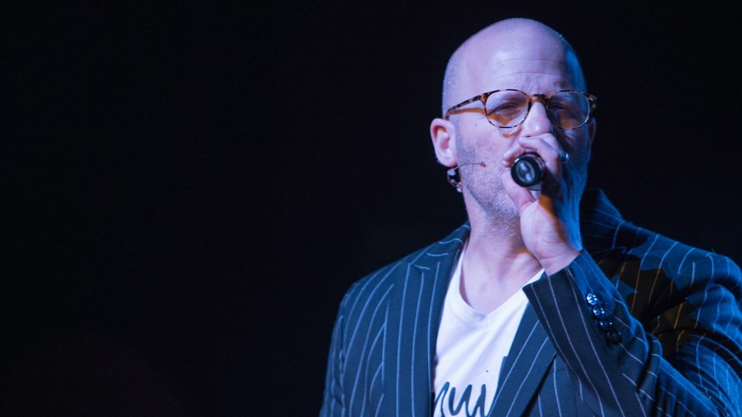 male singer performing