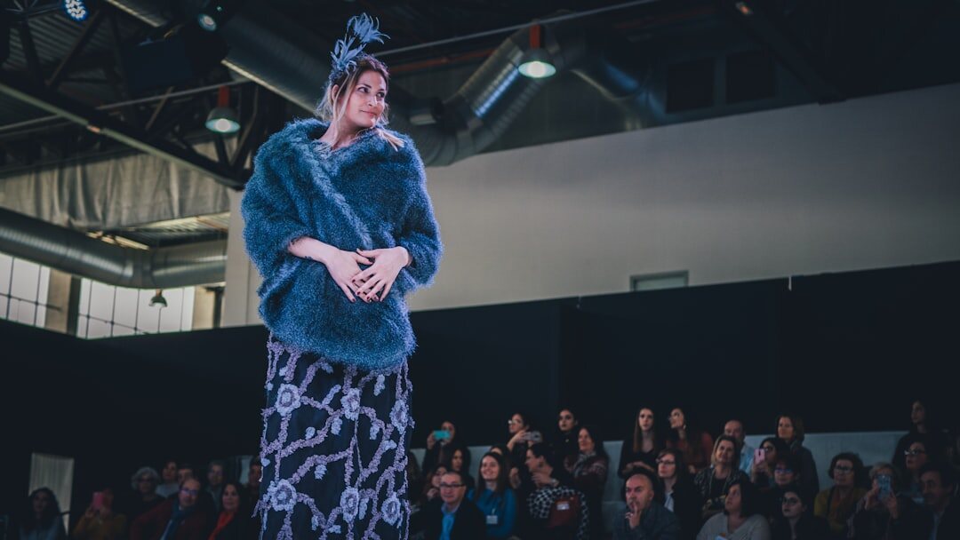 woman on fashion runway